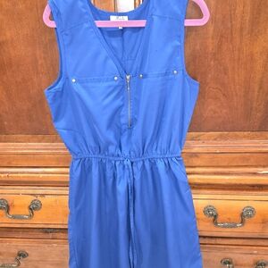 Blue Womans Sleeveless Romper